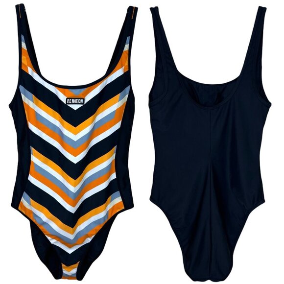 P.E. Nation - “Match Play” One-Piece, Multi Color, Print Swimsuit - NWT, Size S - Picture 1 of 12
